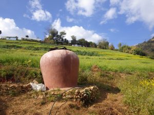 Water collection tank is used during the dry season (March-May)