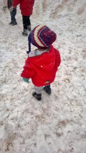 The pleasures of snow were enjoyed by every kid, big or small, in Kavalari site in January.