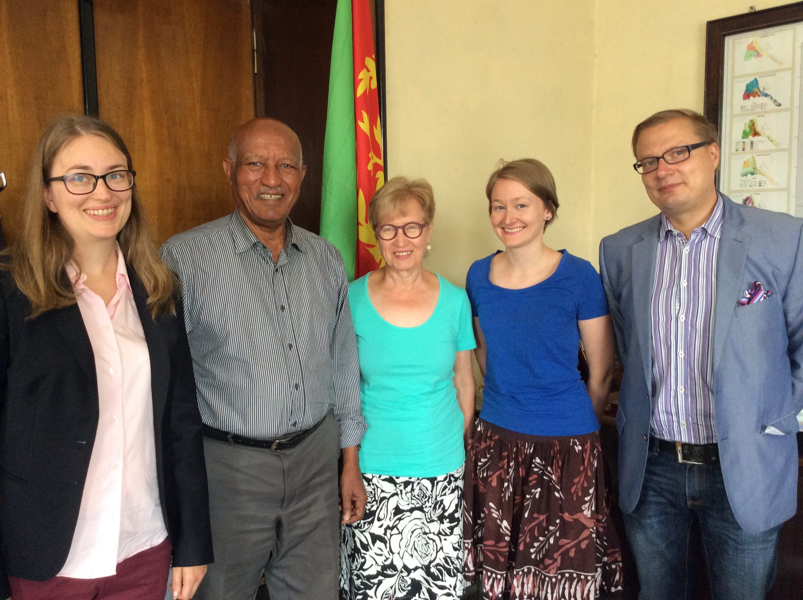 The old and new volunteers meeting the minister of Educatio